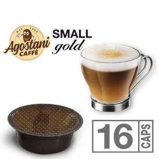 Immagine di 16 capsule Cortado Agostani SMALL GOLD compatibili Agostani Small Cup e Lavazza A Modo Mio