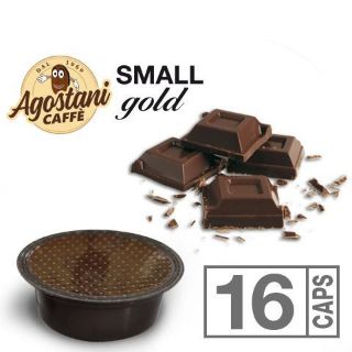Immagine di 16 capsule Cioccolata Agostani SMALL GOLD compatibili Agostani Small Cup e Lavazza A Modo Mio