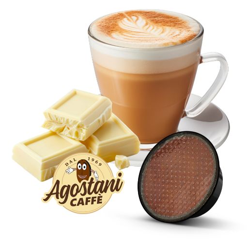 Immagine di 16 capsule Agostani Small Cioccolata Bianca compatibili Agostani Small Cup e Lavazza A Modo Mio