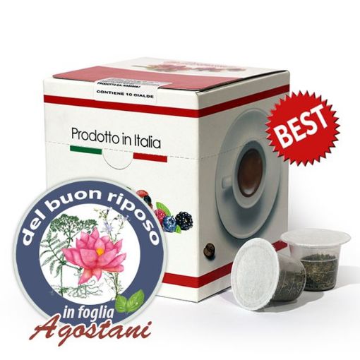 Immagine di 10 capsule Tisana Relax in foglia Agostani Best compatibile Nespresso