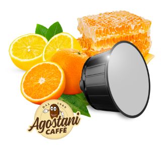 Immagine di 16 Capsule Ginseng Agostani Big Miele Limone compatibili Nescafé Dolce Gusto