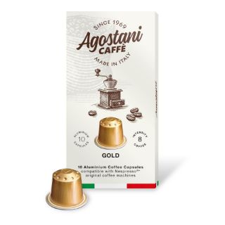 Immagine di 10 capsule in alluminio Caffè Agostani Best GOLD compatibili Nespresso