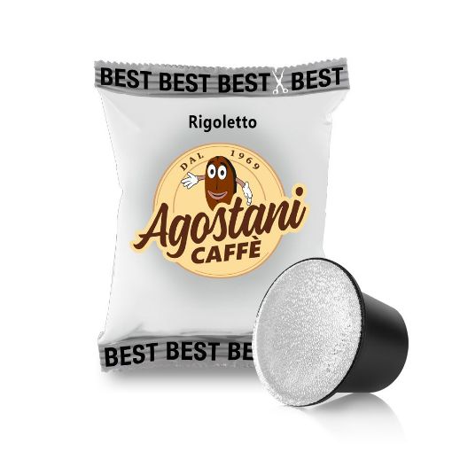 Immagine di 100 capsule Caffè Agostani Best RIGOLETTO compatibili Nespresso Immagine di 100 capsule Caffè Agostani Best RIGOLETTO compatibili Nespresso