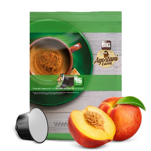 Immagine di 16 Capsule Tè Pesca Agostani Big Compatibili Nescafé Dolce Gusto