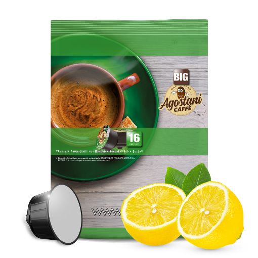Immagine di 16 Capsule Tè Limone Agostani Big Compatibili Nescafé Dolce Gusto