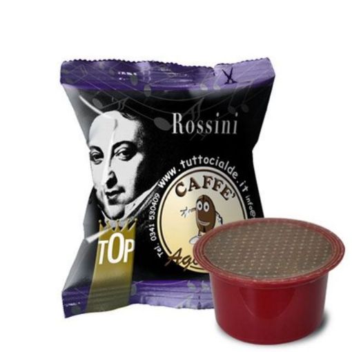 Immagine di 50 capsule Caffè Agostani Top ROSSINI compatibili Lavazza Blue e In Black