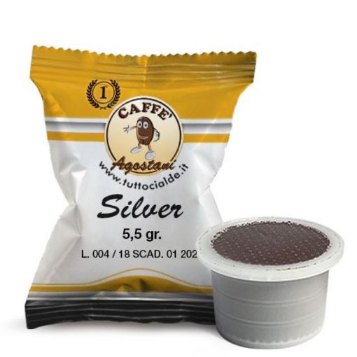 Immagine di 50 capsule Caffè Agostani Primo SILVER compatibili Uno System