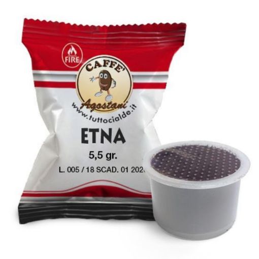 Immagine di 50 capsule Caffè Agostani Fire ETNA compatibili Aroma Vero, Fior fiore Coop, Lui, Martello, Espressi Italiani