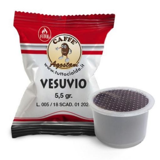 Immagine di 50 capsule Caffè Agostani Fire VESUVIO compatibili Aroma Vero, Fior fiore Coop, Lui, Martello, Espressi Italiani