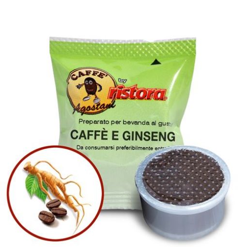 Immagine di 50 Capsule caffè Agostani by Ristora aromatizzato GINSENG Compatibili Lavazza Espresso Point