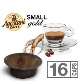 Immagine di 16 capsule Ginseng Agostani SMALL GOLD compatibili Agostani Small Cup e Lavazza A Modo Mio 