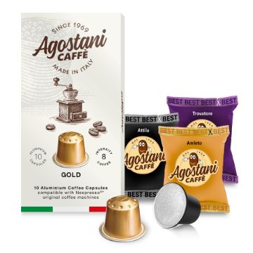 Visualizza i dettagli per 180 capsule Caffè Agostani BEST miste compatibili Nespresso Immagine di 180 capsule Caffè Agostani BEST miste compatibili Nespresso