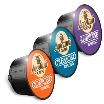 Visualizza i dettagli per 90 capsule caffè Agostani BIG Miste compatibili Nescafé Dolce Gusto Immagine di 90 capsule caffè Agostani BIG Miste compatibili Nescafé Dolce Gusto